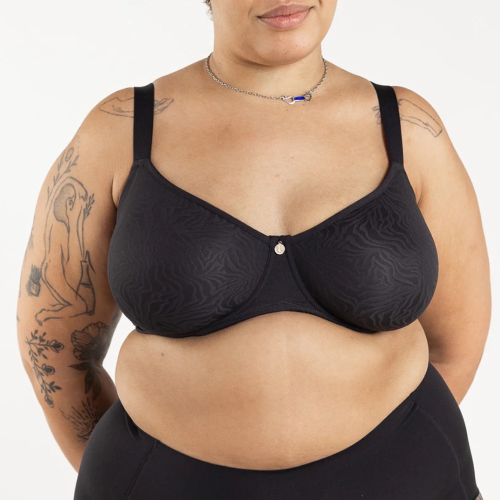 Understance Bra Sidney FlexWire Molded Unpadded Demi Bra Black Size 44DD Women’s
